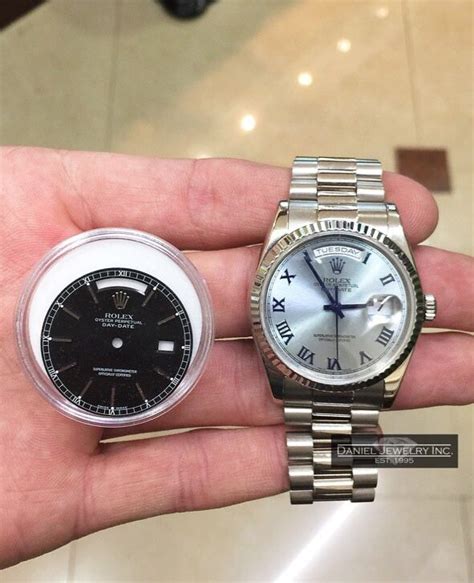 rolex watch dial swap